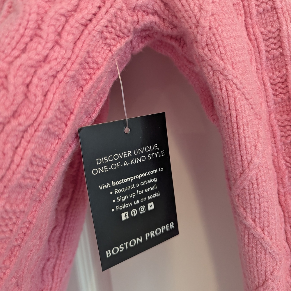 Boston Proper Pink Rhinestone Sweater - Picture 5 of 10